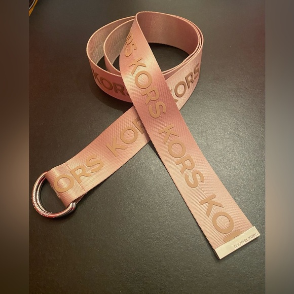 MICHAEL Michael Kors Double D Ring Monogram Belt Women's - Khaki 60” Long NWOT - Picture 3 of 4